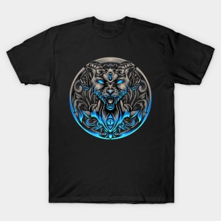 Egyptian satanic cat with ornaments T-Shirt